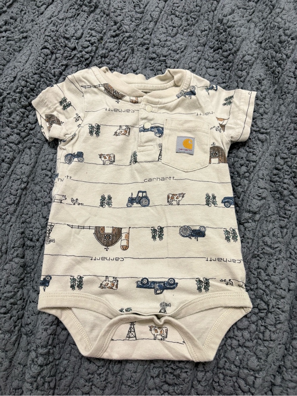 CARHARTT | Farm Print Baby Bodysuit